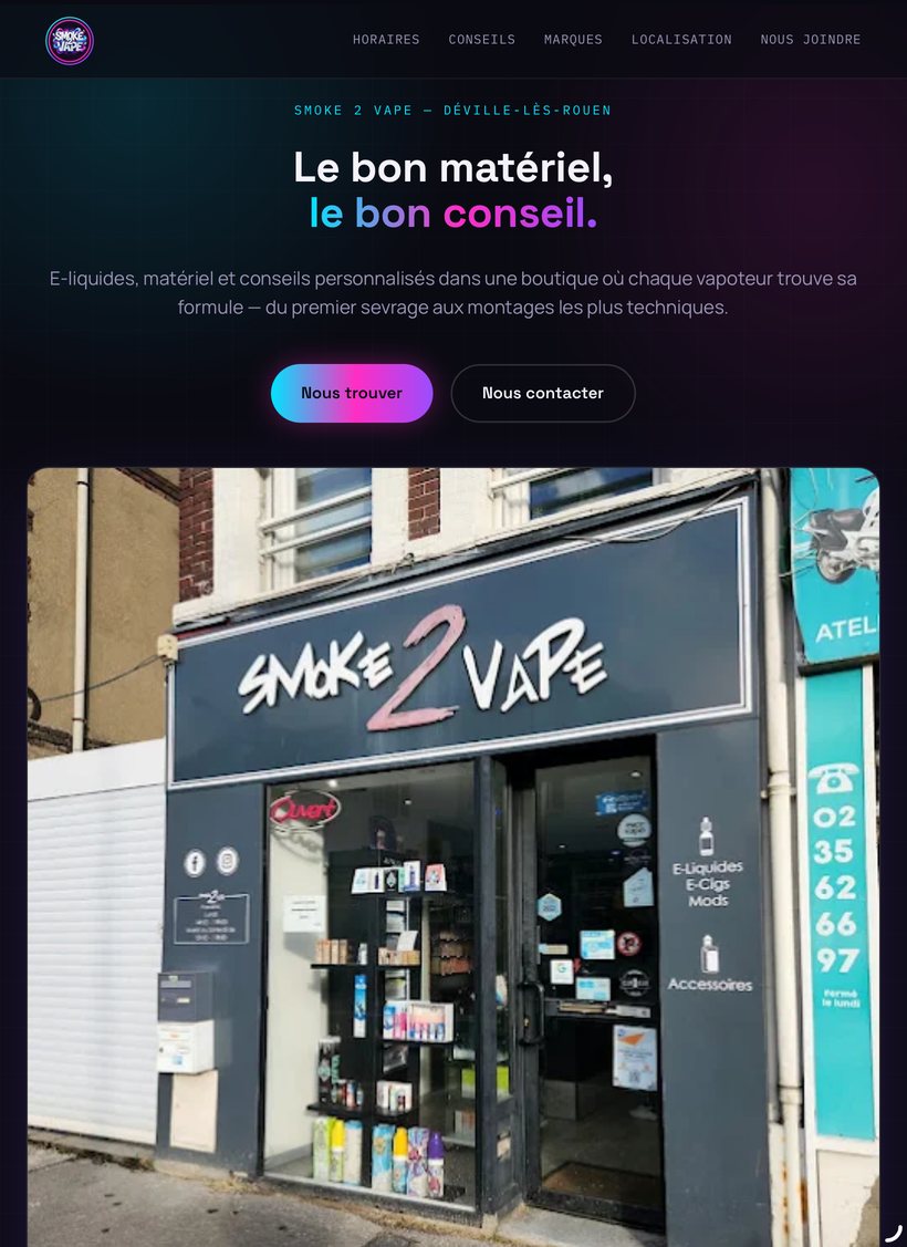 Smoke 2 Vape sur tablette
